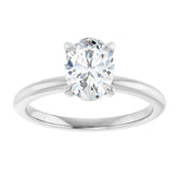 1 CT Lab-Grown Oval Diamond Solitaire Ring in 14K Gold