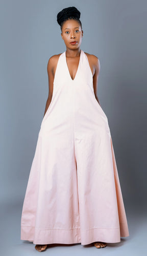 Hite Luxe Halter Flare Jumpsuit