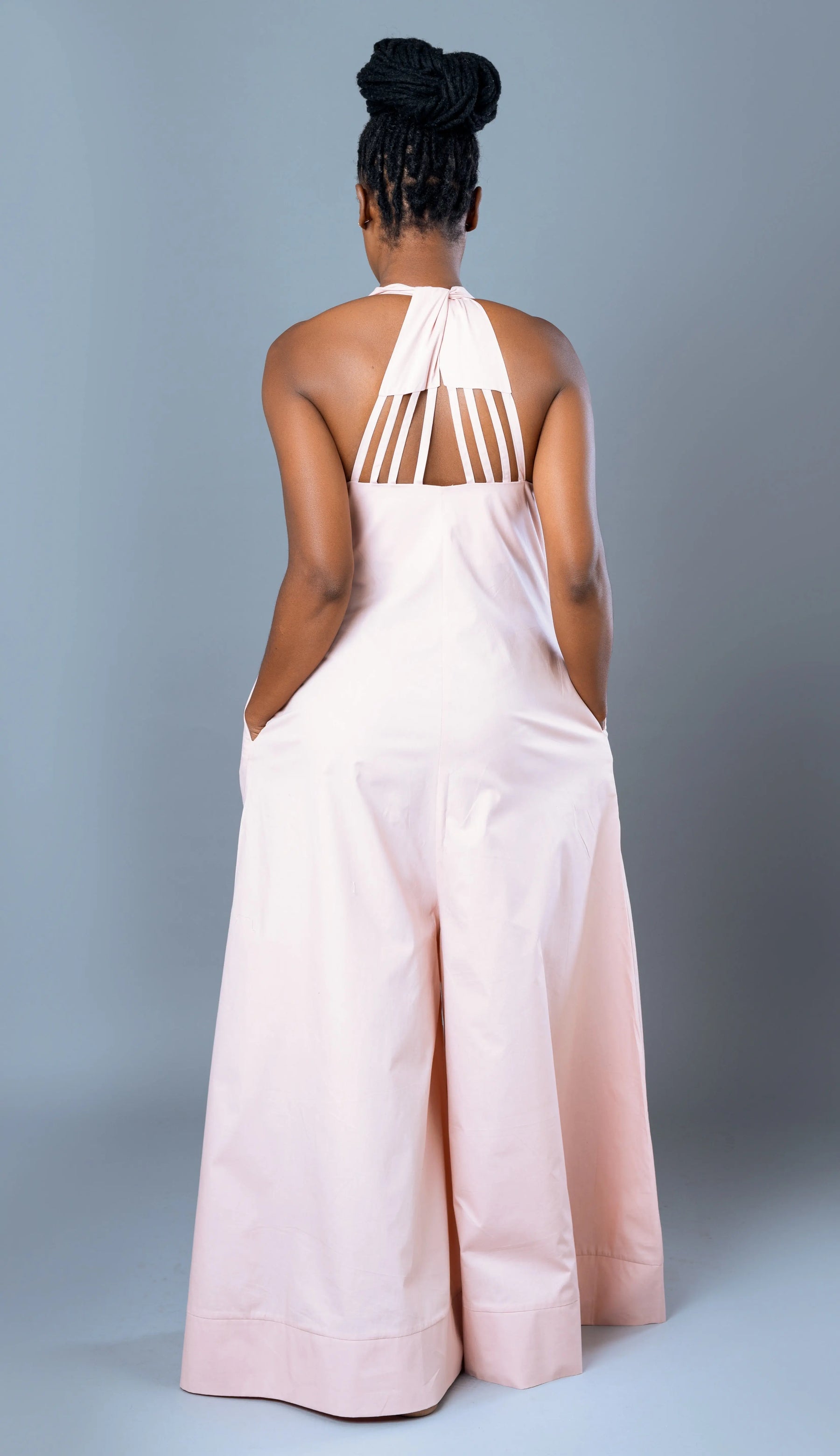 Hite Luxe Halter Flare Jumpsuit