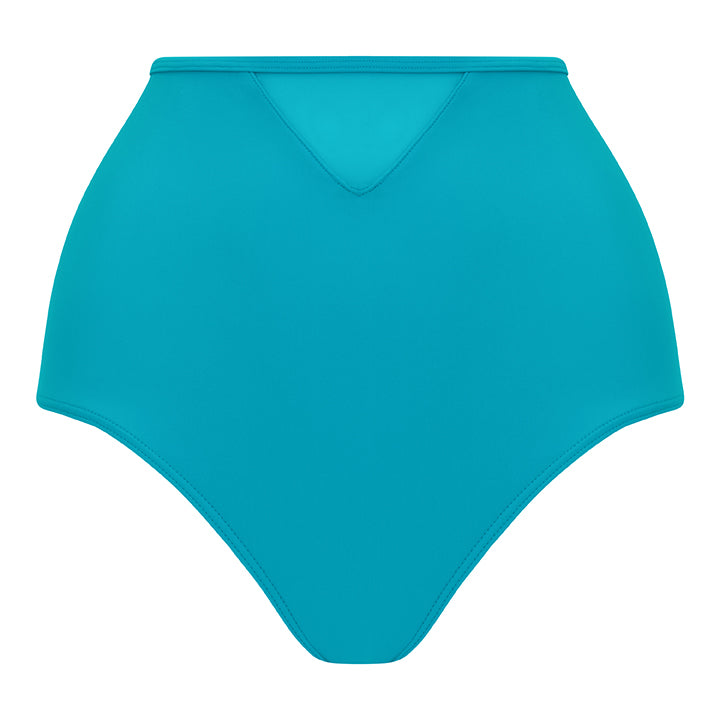 Curvy Kate Sheer Class High Waist Bikini Brief Turquoise