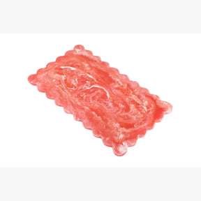 Scallop Rectangular Resin Cheese Board - Pink , 14 Inches