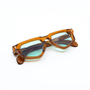 Avitio Sunglasses with Amber Frame & Aqua Lens