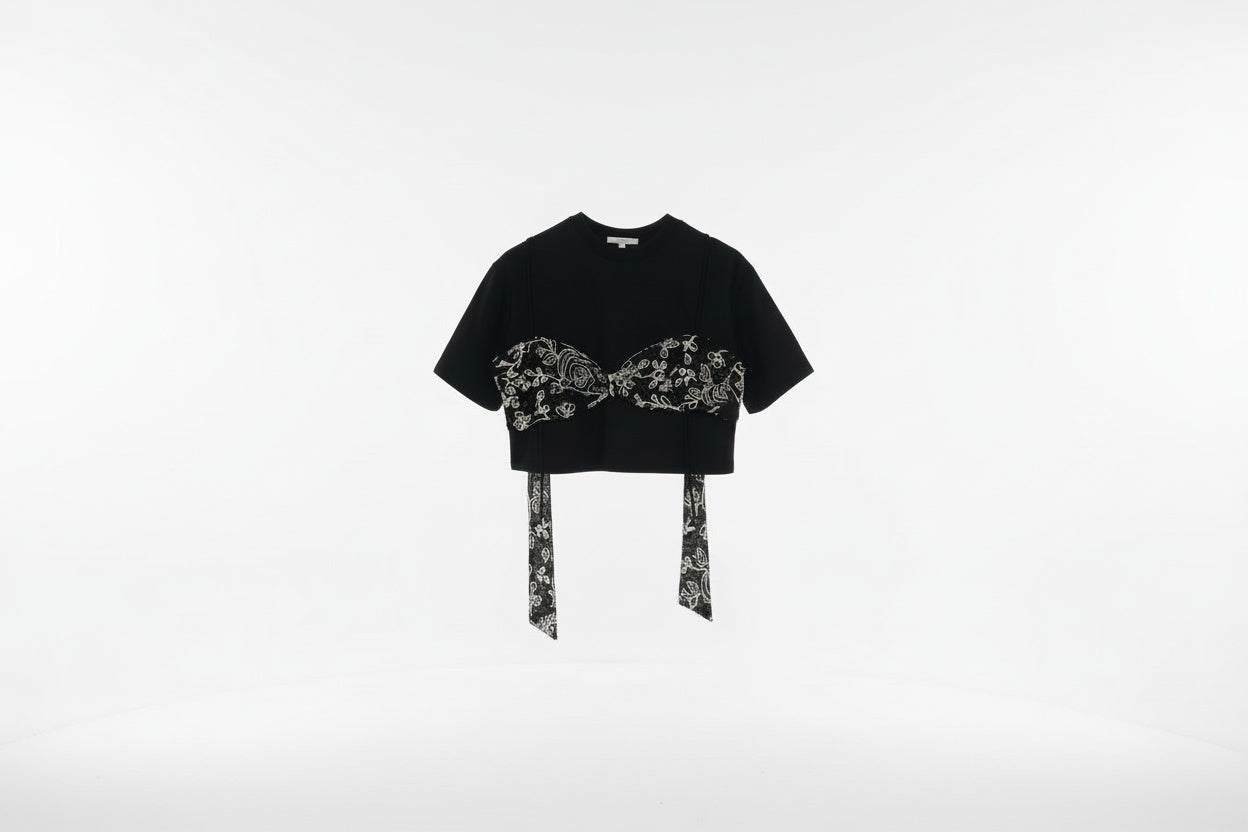 Cropped Lace Bikini T-shirt