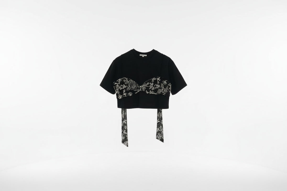 Cropped Lace Bikini T-shirt
