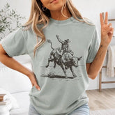 Rodeo Bull Rider Cowboy Graphic T-Shirt