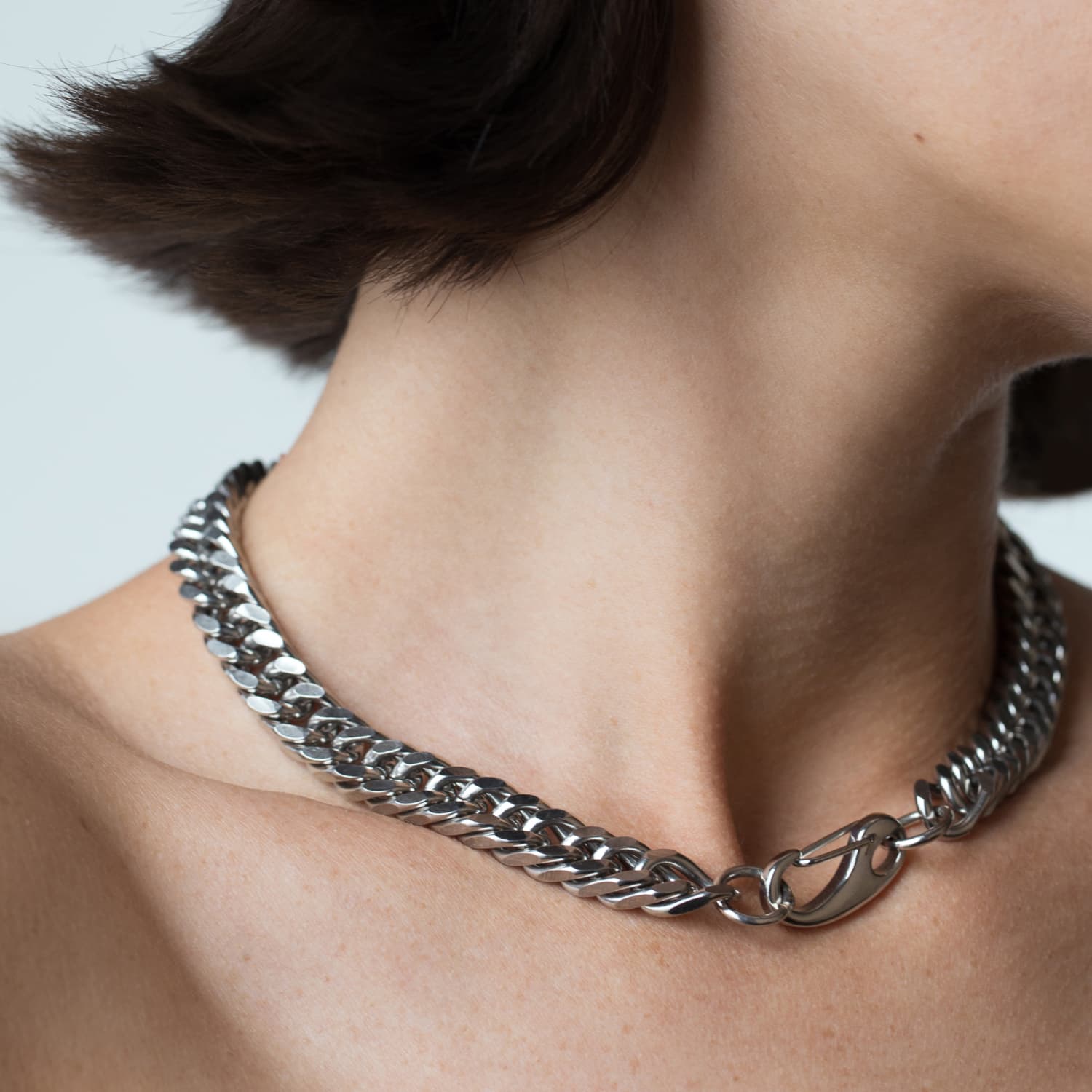 Chunky Silver Chain Necklace