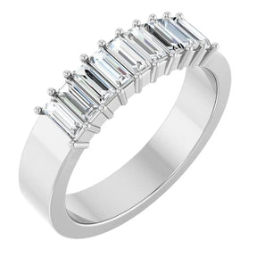 1/2 CT Lab-Grown Baguette Diamond Band in 14K Gold