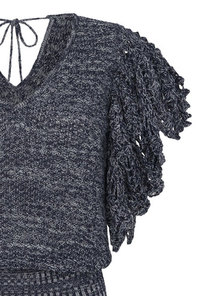 Alejandra Vest | Navy Melange