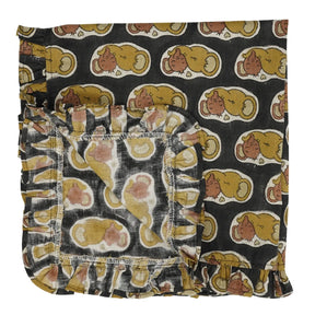 Indian Hand Block Print Linen Blend Napkins Set of 4 - Elephant