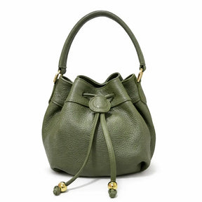 Sienne Textured Italian Leather Bucket Bag