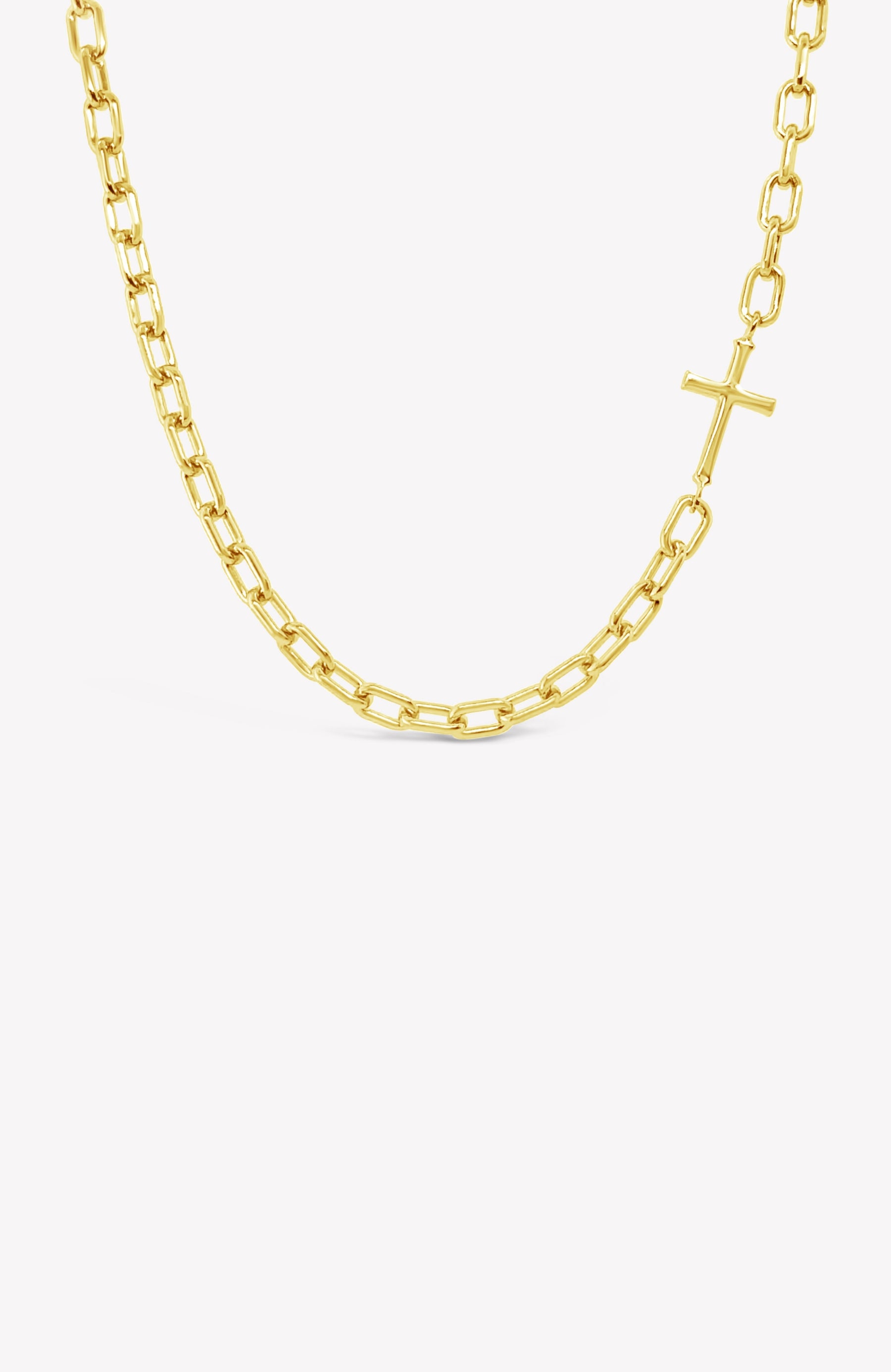 Mini Chain Breaker Cross Necklace