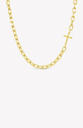 Mini Chain Breaker Cross Necklace