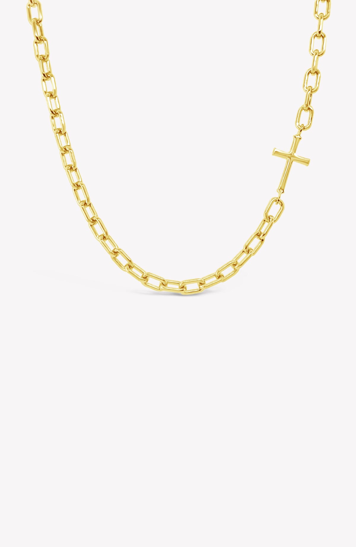 Mini Chain Breaker Cross Necklace