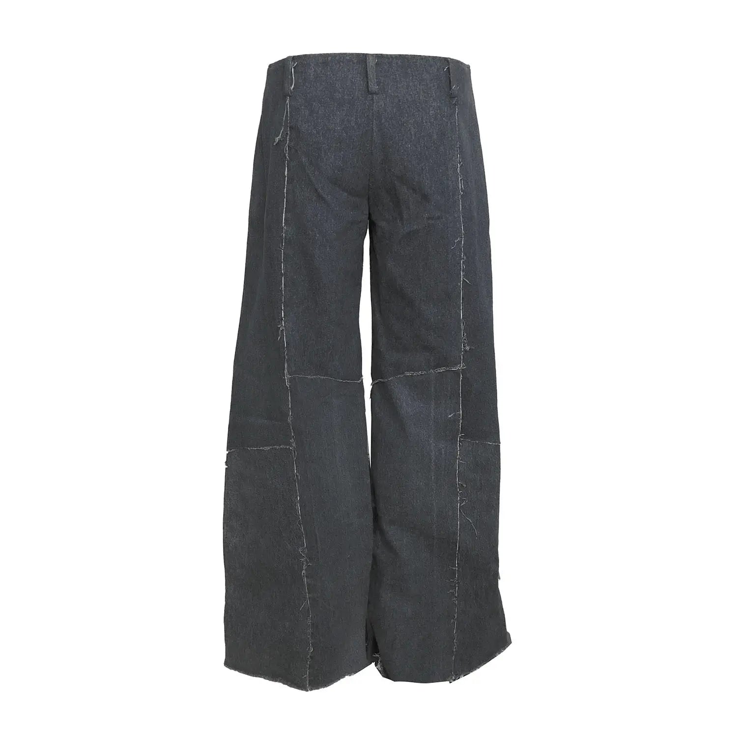 Alex Low Rise Wide Leg Jean-Distressed Black
