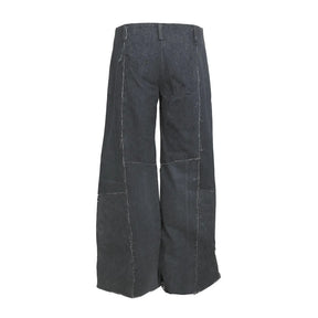 Alex Low Rise Wide Leg Jean-Distressed Black