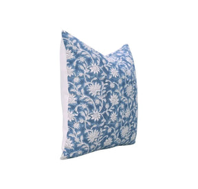 Artisan Handmade Block Thick Cotton White Pillow Cover - Aradhna