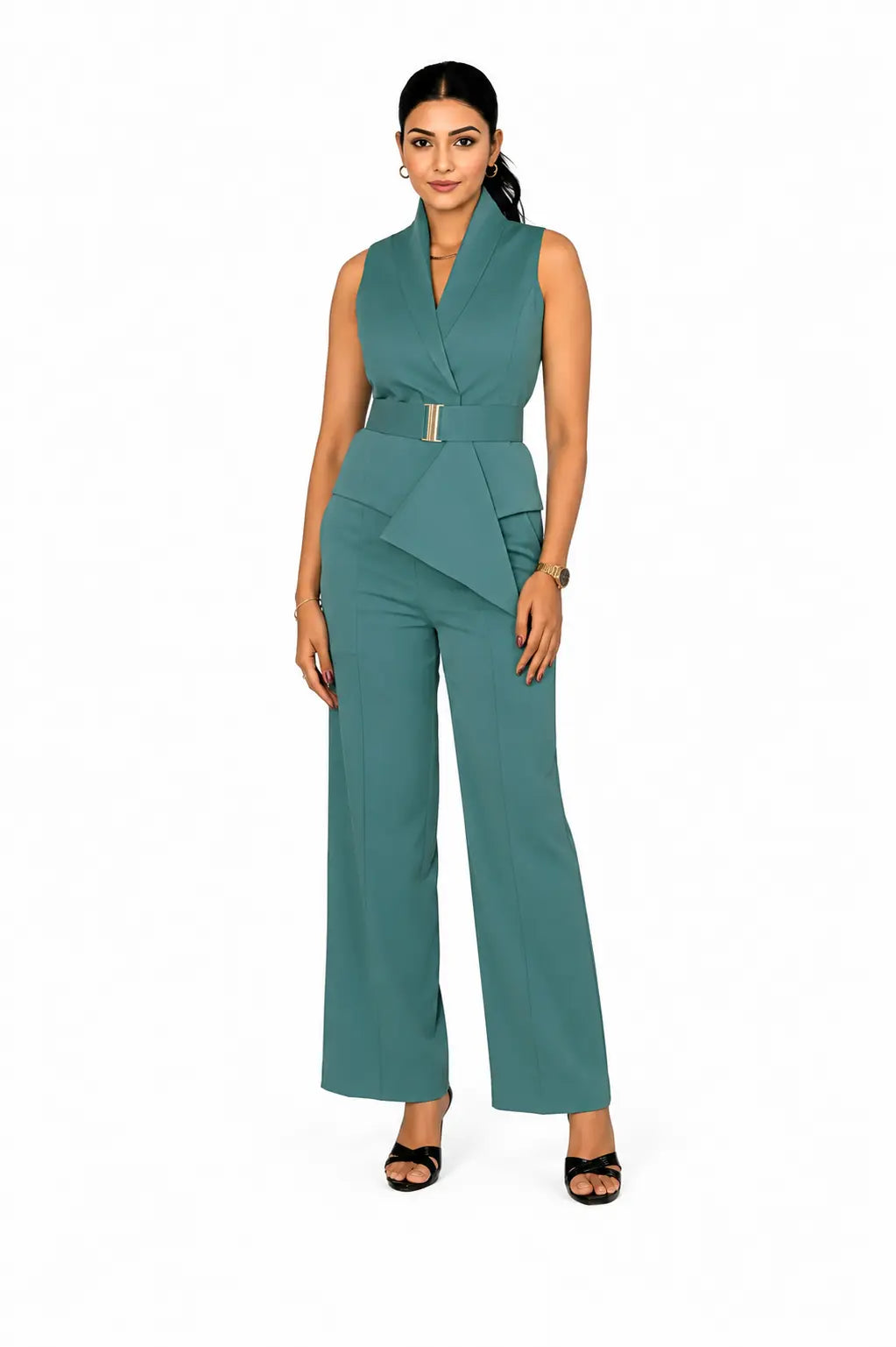 Sea Green Waist Coat & Trouser