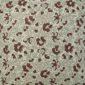 Heritage Hand Block PrintThick Linen Cushion Cover - Saundarya