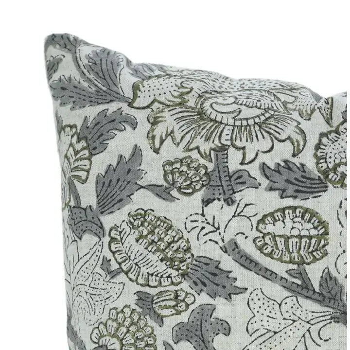 Stylish Hand Made Block Print Boho Viscose Linen Pillow Cover- Aakash