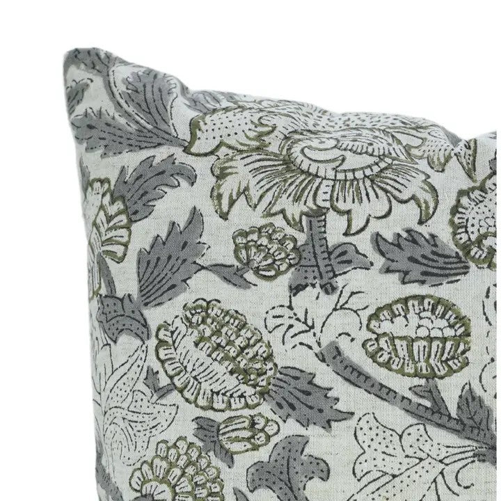 Stylish Hand Made Block Print Boho Viscose Linen Pillow Cover- Aakash