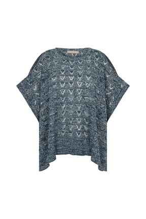 Baylee Poncho | Jade Green Melange