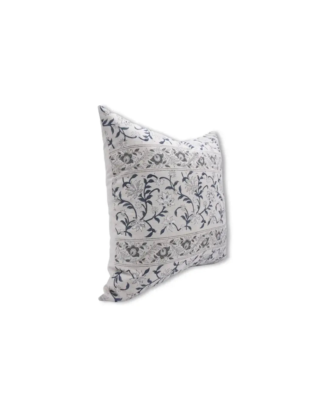 Home Decor Hand-carved Block Printed Pure Linen Cushion Cover - Aradhana