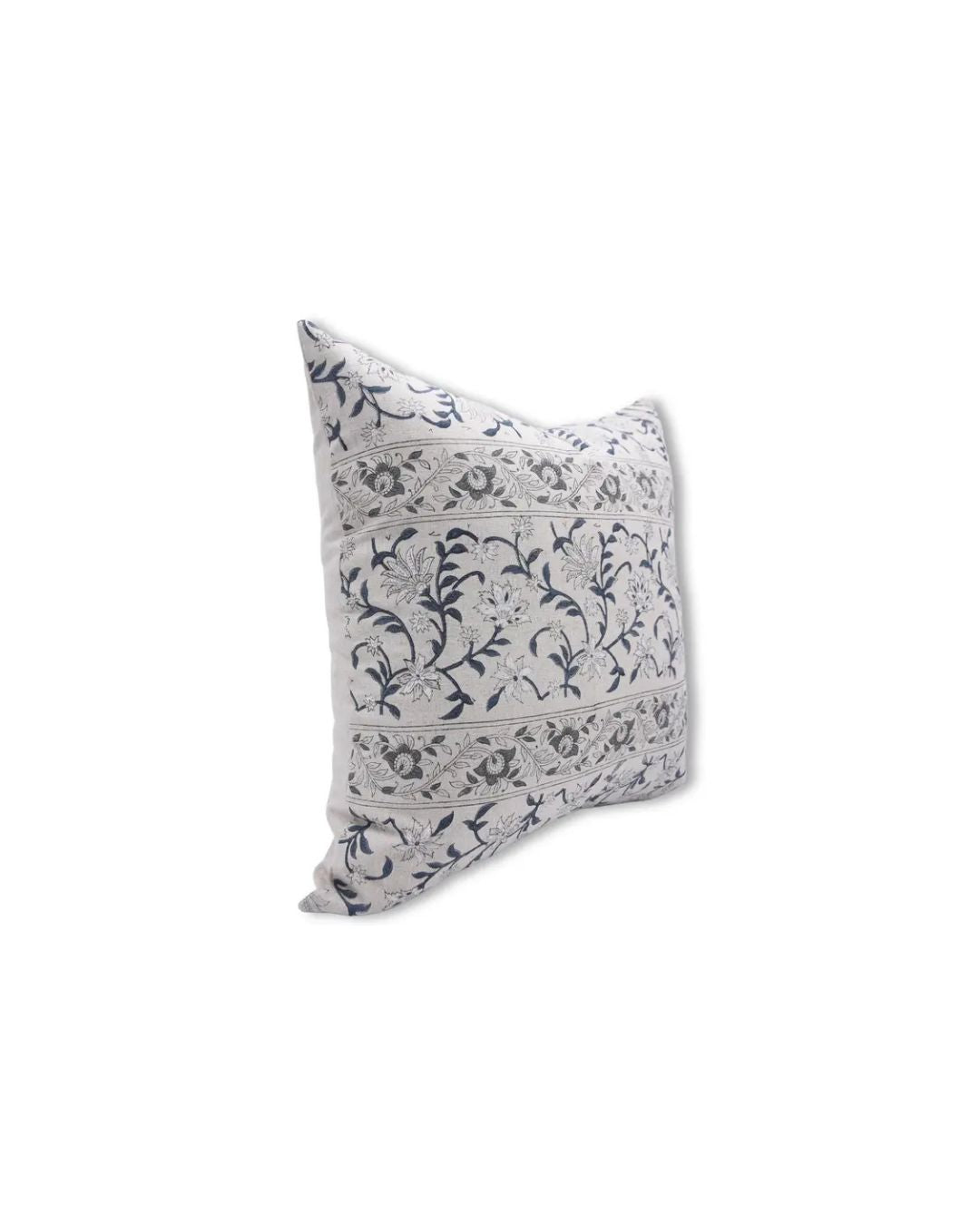 Home Decor Hand-carved Block Printed Pure Linen Cushion Cover - Aradhana
