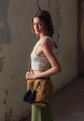Leopard Wayuu Bag