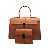 Ethereal Double Dose Bag In Saffiano Calf Leather - Brown