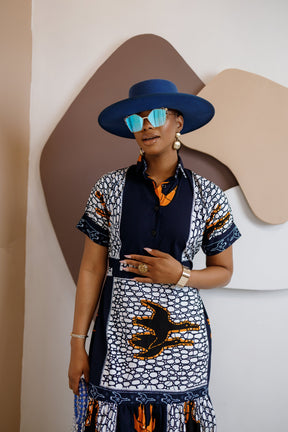 Nzama – Ankara Maxi Shirt Dress