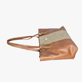 Brown Leather Victoria Tote Bag