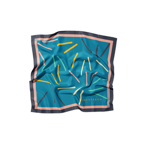 ONEOFEACH Signature Print Scarf | Mosaic Blue