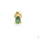 Emerald Pear Gold Earring Stud