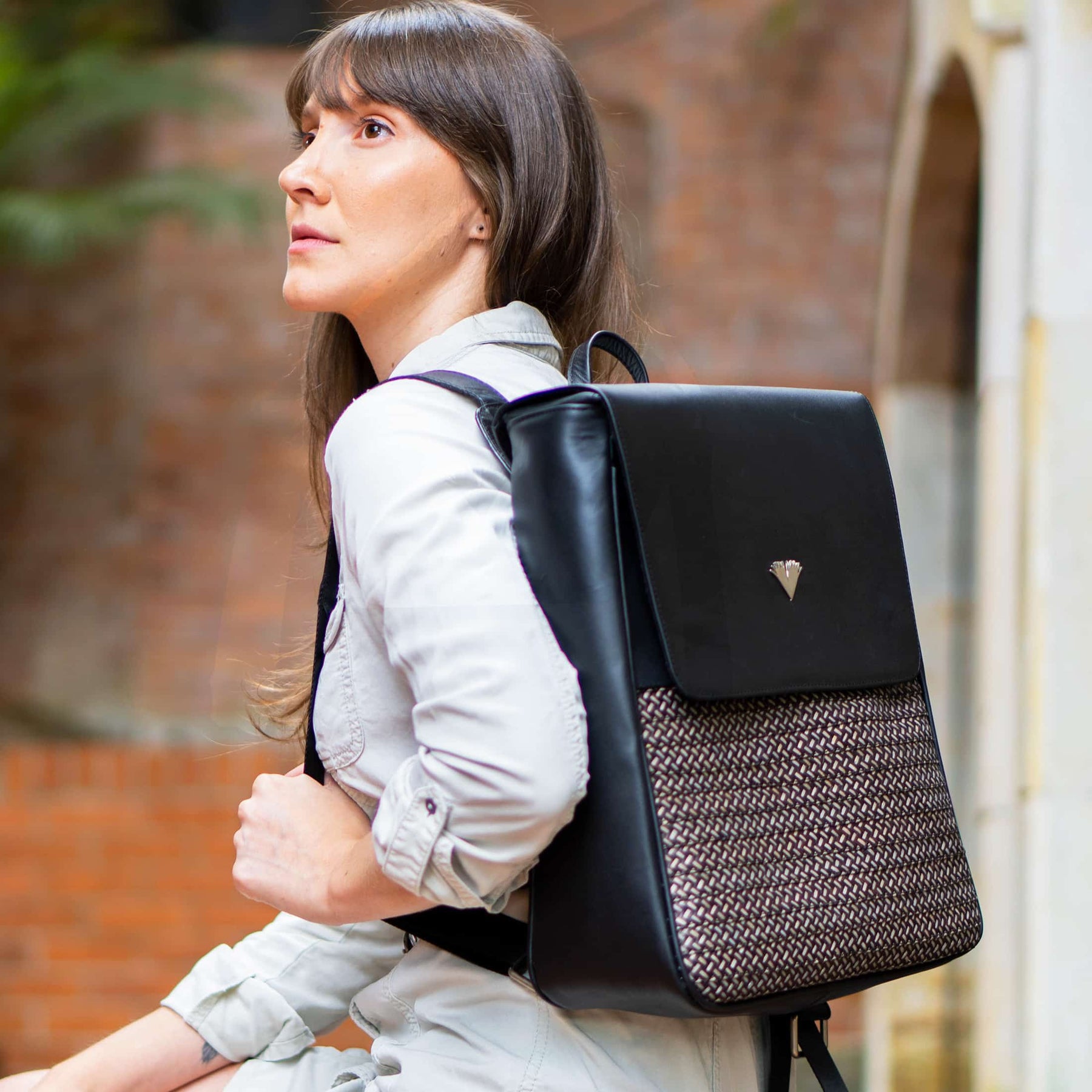 Black Leather Elite Laptop Backpack – Handmade Work Backpack with Pockets, Luxury Leather Bag