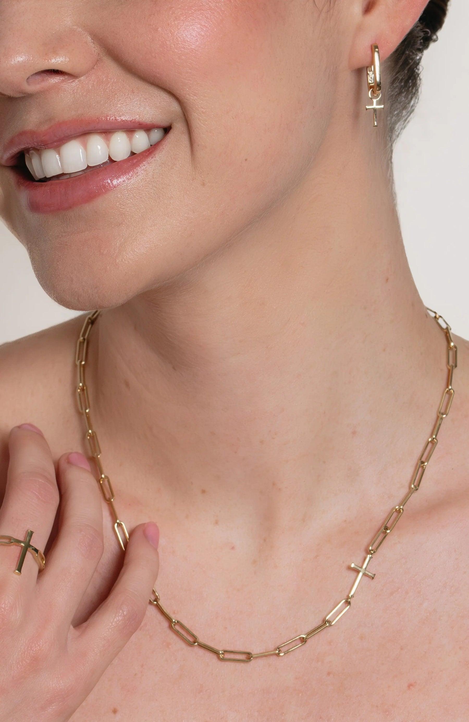 Chain Breaker U Hoop Earrings