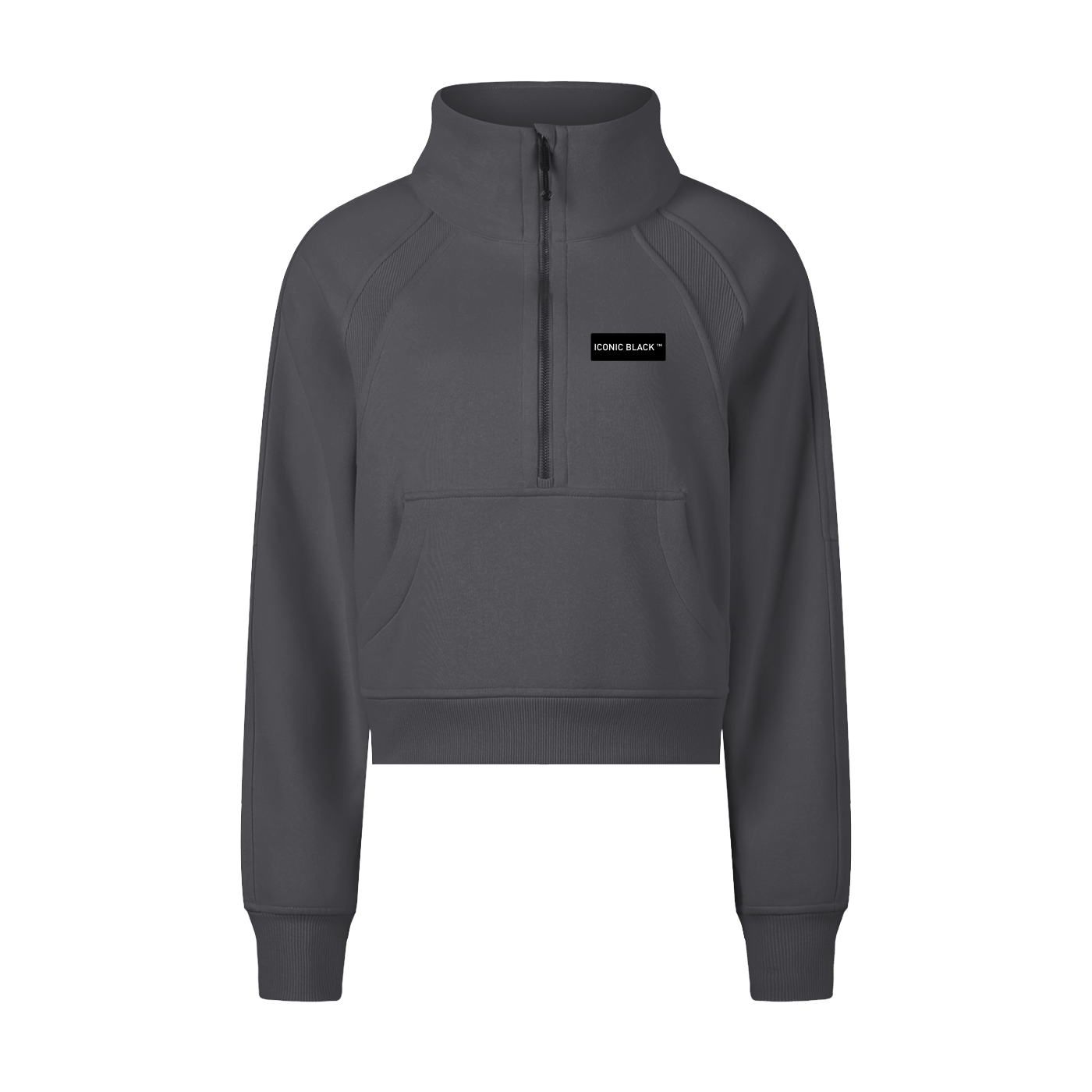 Women Cropped Half-Zip Sweatshirt
