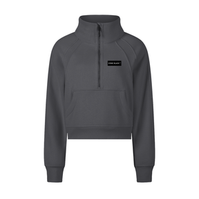 Women Cropped Half-Zip Sweatshirt