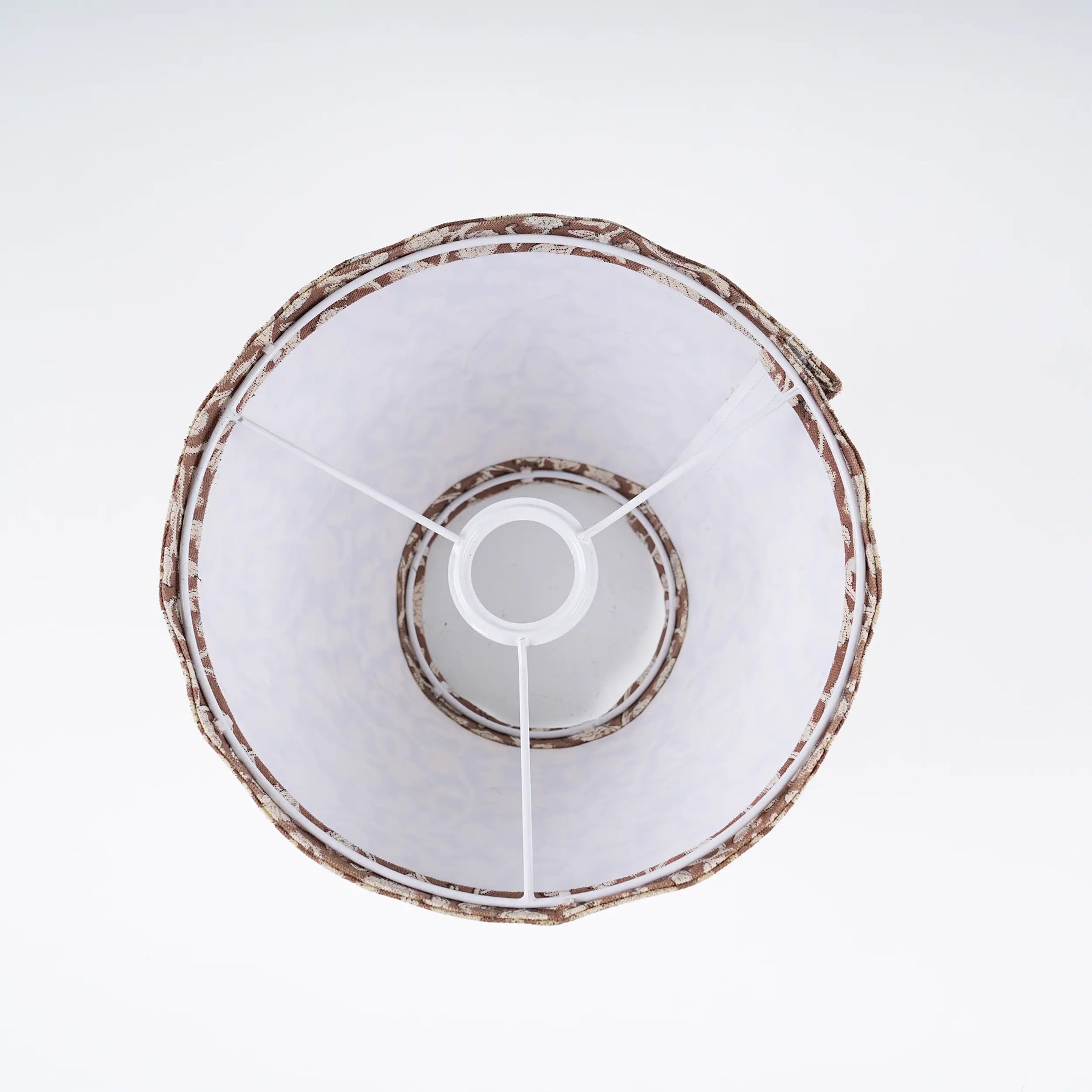 Hand Block Printed  Duck Canvas Cone Lampshade - Saraswati