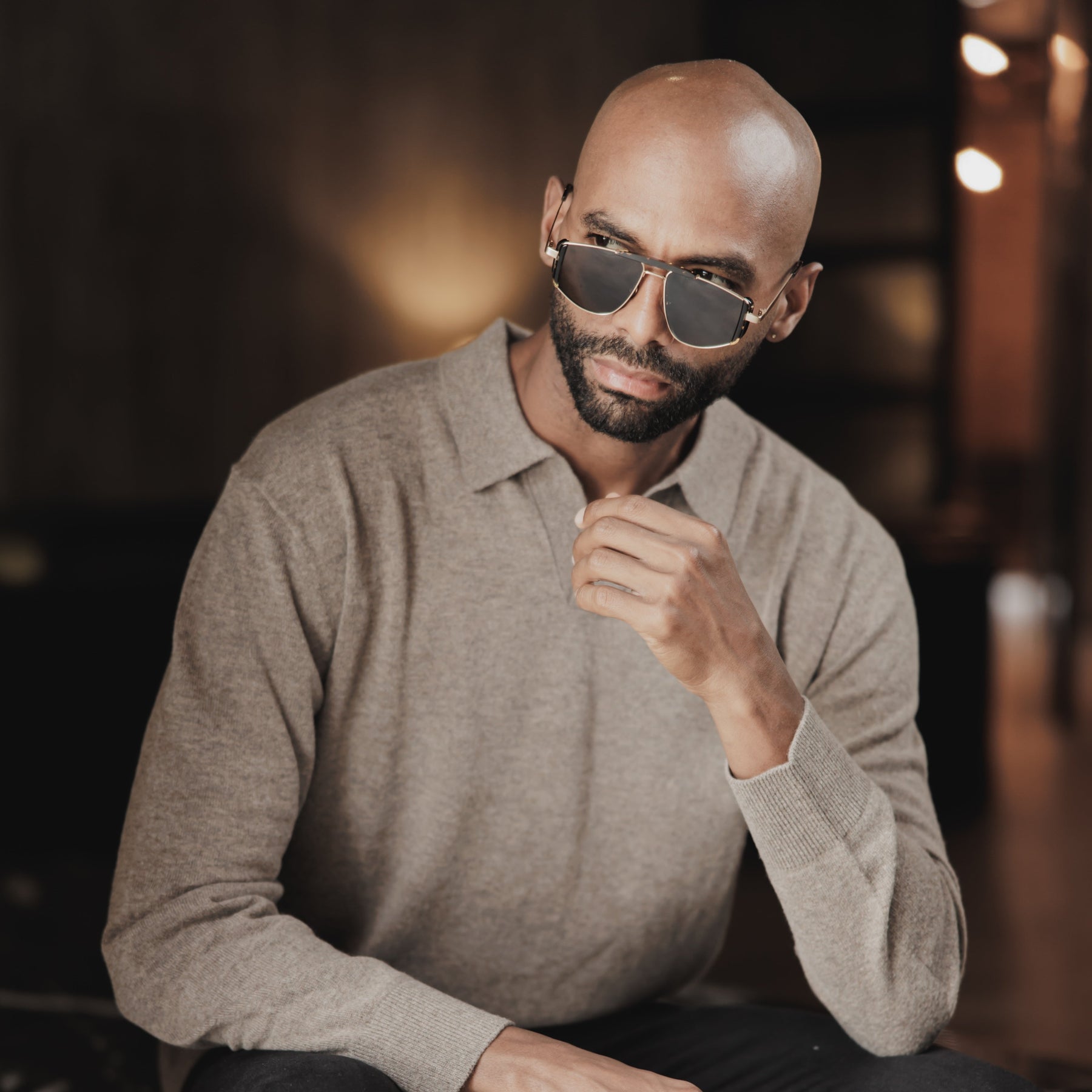 Five-O Sunglasses with Havana Frame