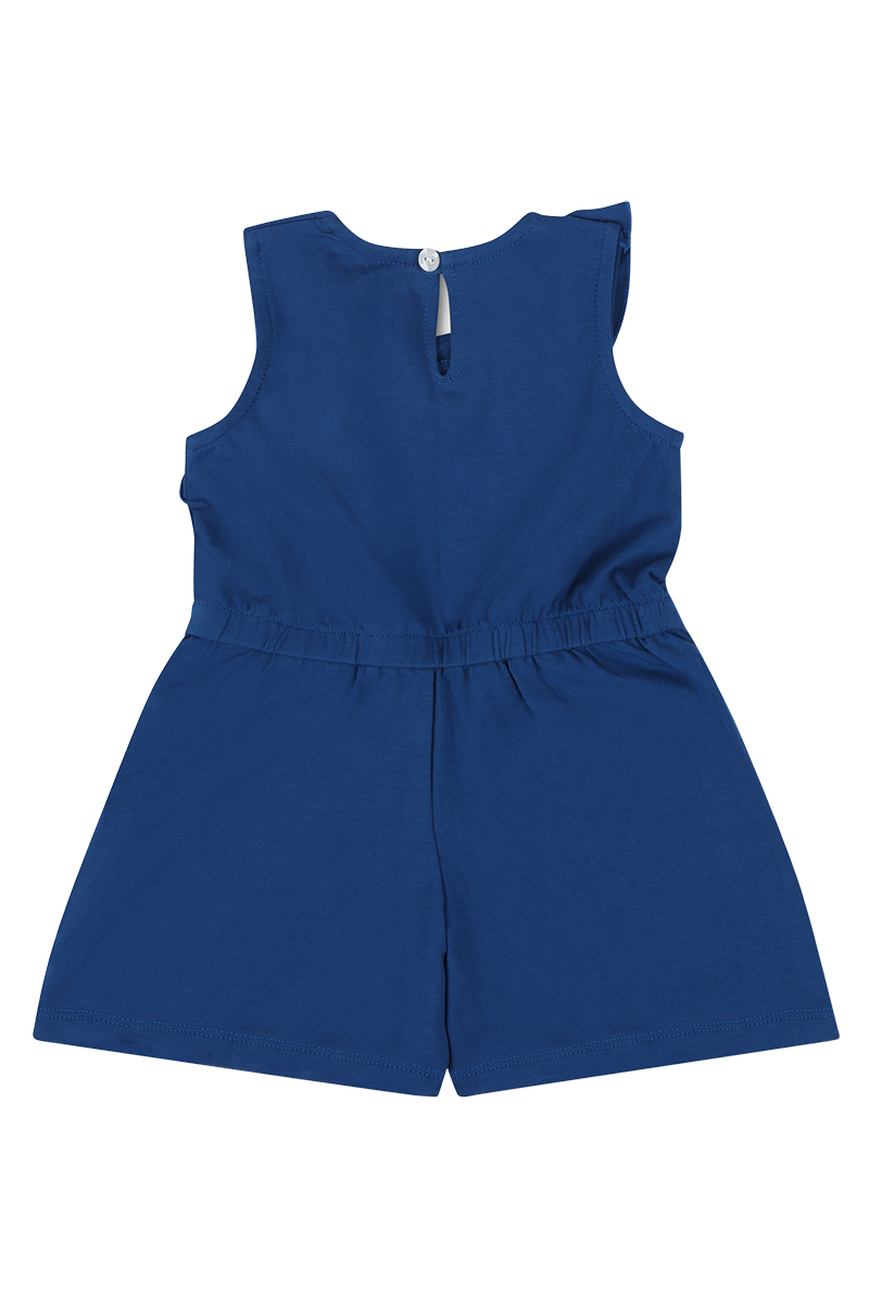 Mixed Up Clothing Volant Ruffle Shorts Romper - Sodalite Blue