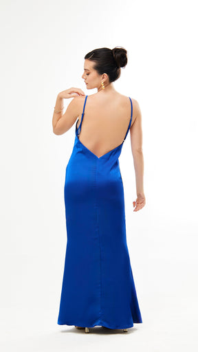 Vestido Cóctel Azul Rey