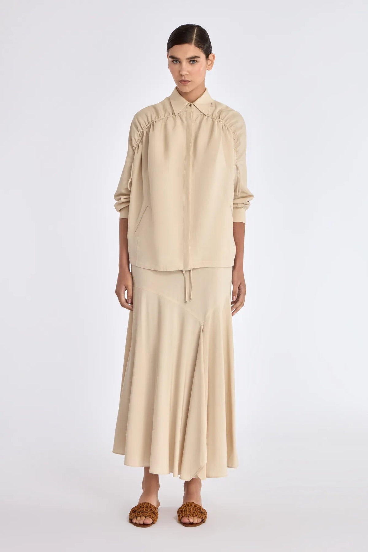 Ailani Linen Blend Jacket | Ecru