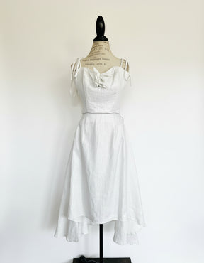 Luxe Linen Metallic Top & Skirt Set