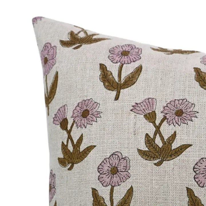 Handcrafted Block Print Boho Thick Linen Pillow Cover- Kirti