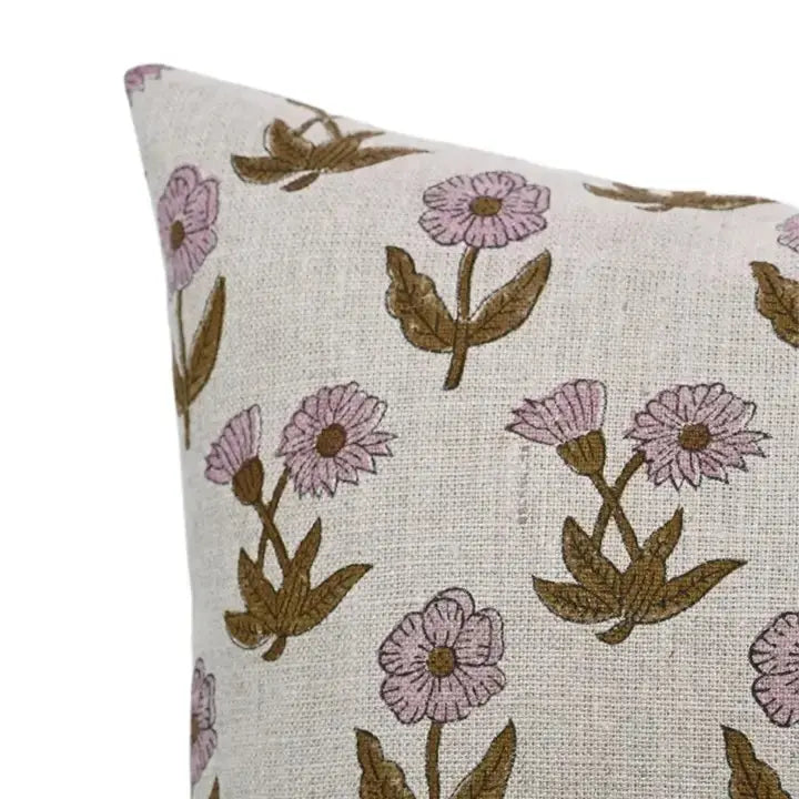 Handcrafted Block Print Boho Thick Linen Pillow Cover- Kirti