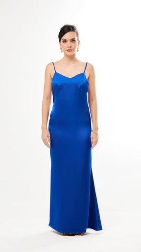 Vestido Cóctel Azul Rey