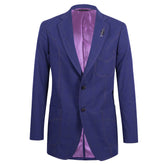 Blue blazer with jean-style stitching