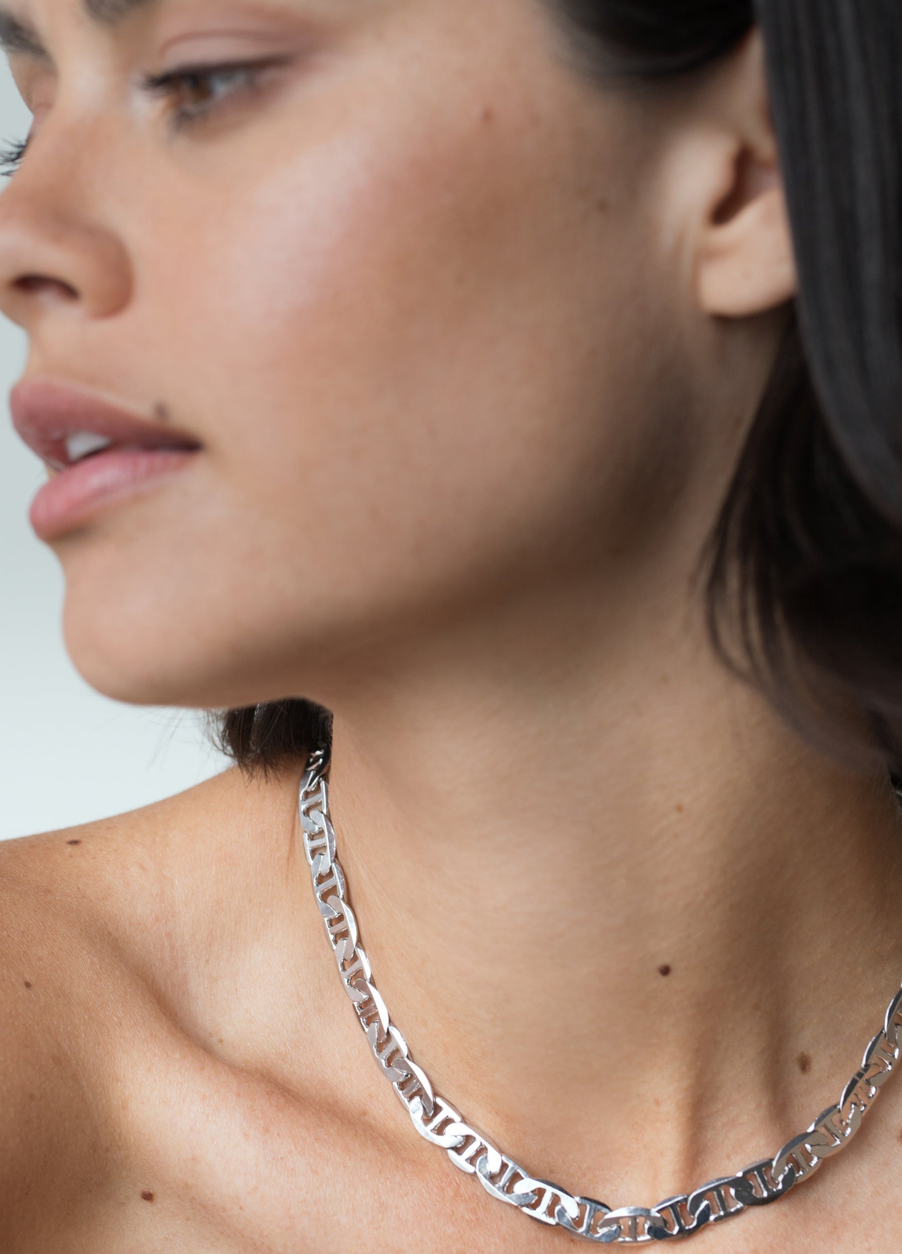Gold Retro Link Chain Necklace