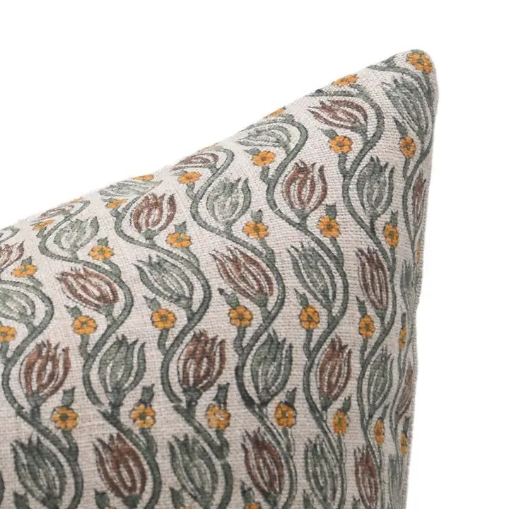 Boho Design Thick Linen Block Print Cushion Cover- Kersangri