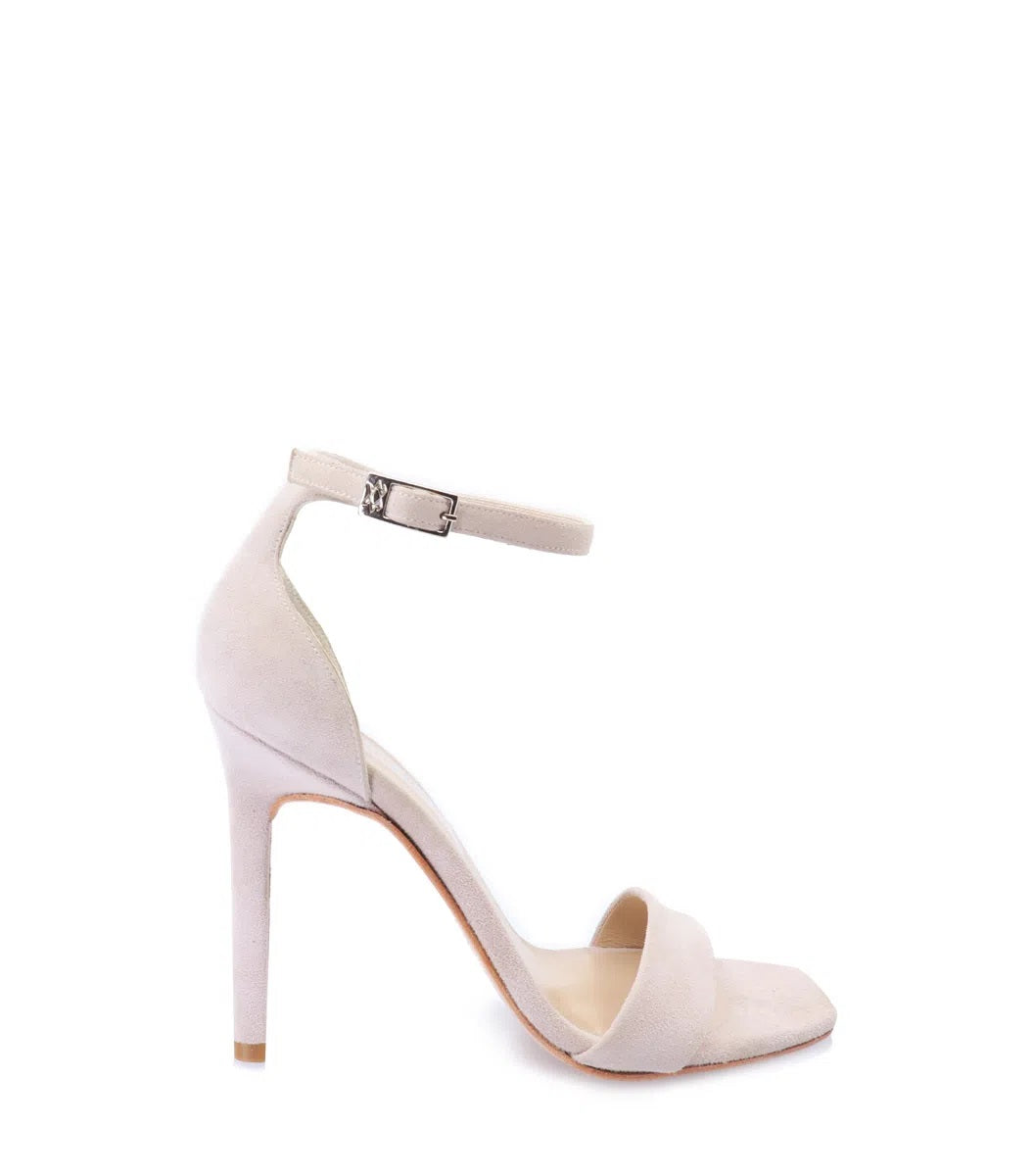 Elegant Suede Heeled Sandals Bar10